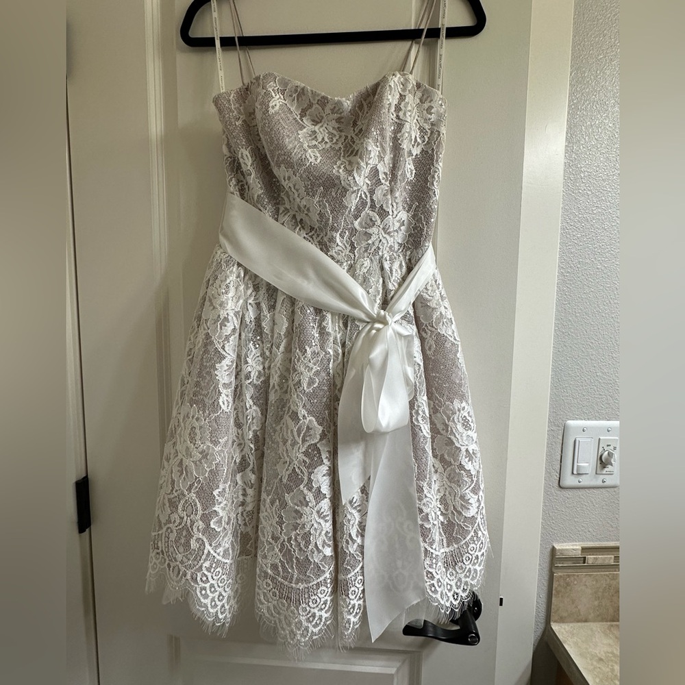 Jessica McClintock lace mini dress